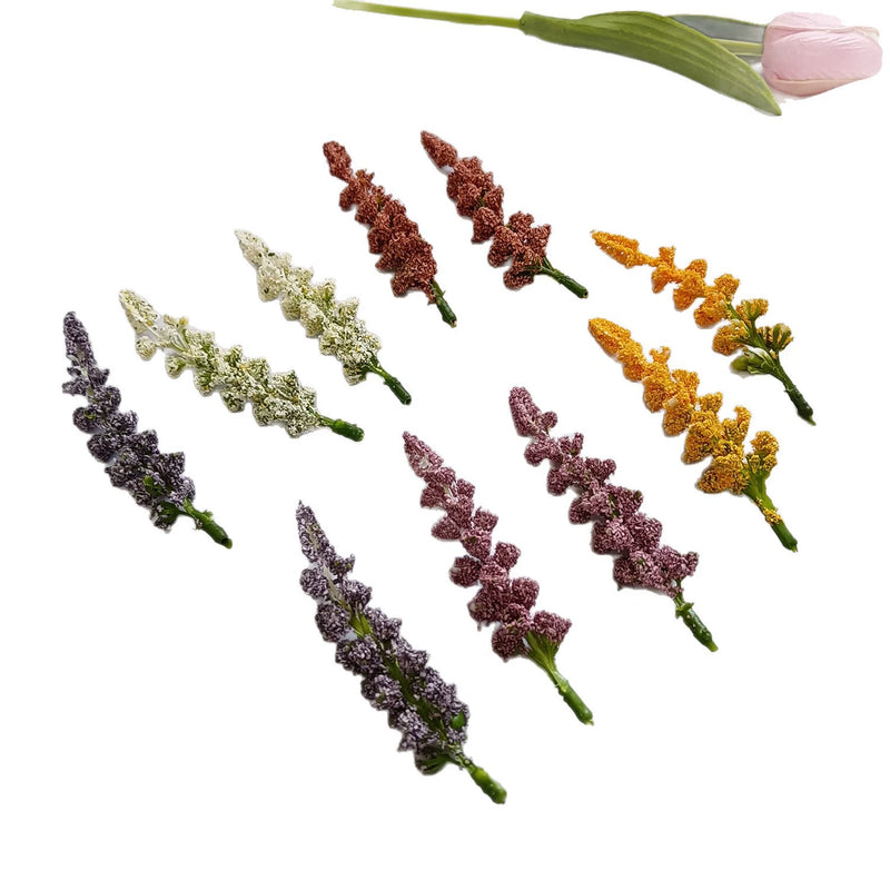 Golden Wheat Stalk Picks, 4.5" Natural Touch Faux Wheat Sprays for DIY Wedding Boutonnieres, Farmhouse Vase Fillers, Fall Decor Crafts