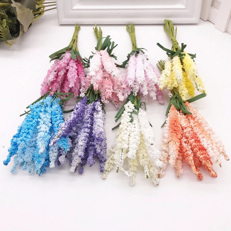 Lavender Foam Flowers, 6" Real-Touch Faux Floral Arrangements for Home Decor, Weddings, DIY Bouquets, Gift Box Accessories