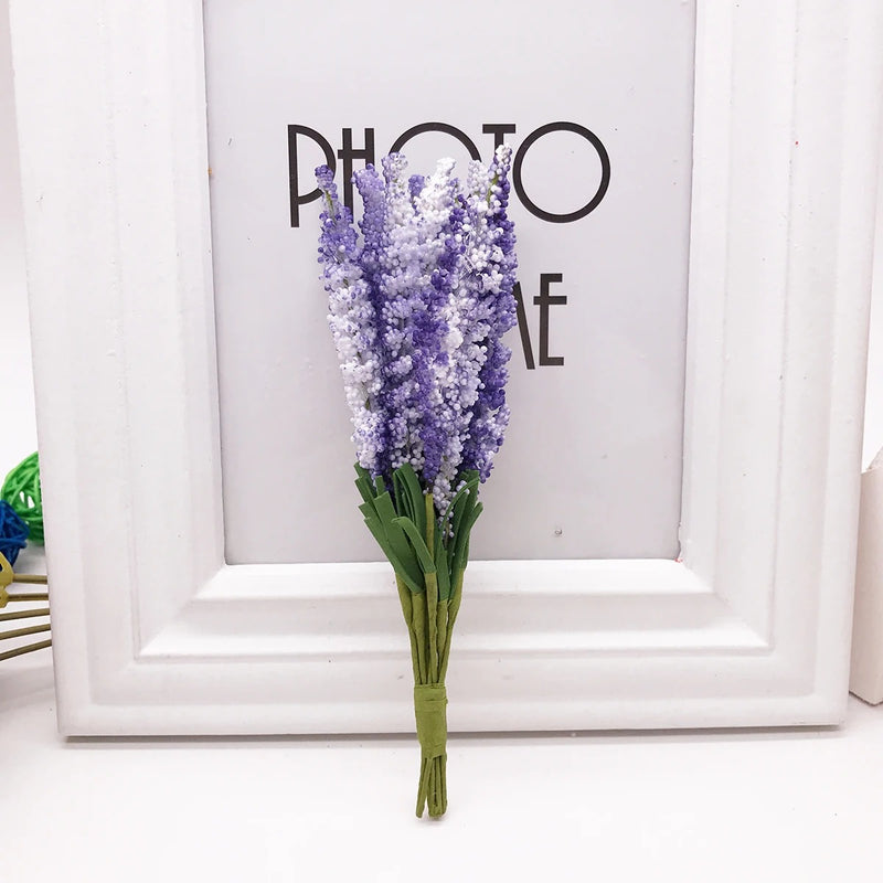 Lavender Foam Flowers, 6" Real-Touch Faux Floral Arrangements for Home Decor, Weddings, DIY Bouquets, Gift Box Accessories