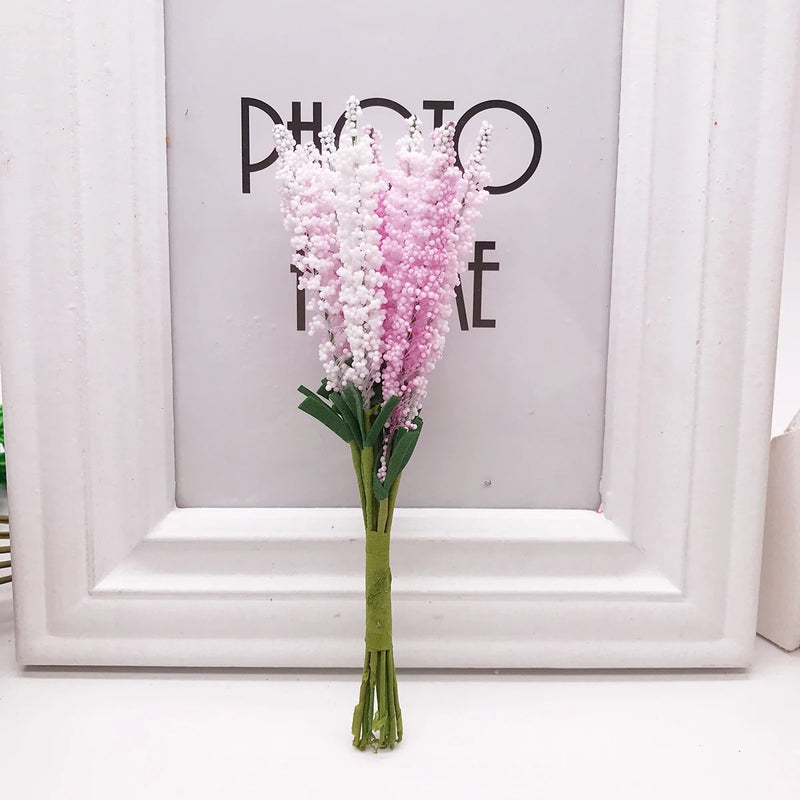 Lavender Foam Flowers, 6" Real-Touch Faux Floral Arrangements for Home Decor, Weddings, DIY Bouquets, Gift Box Accessories