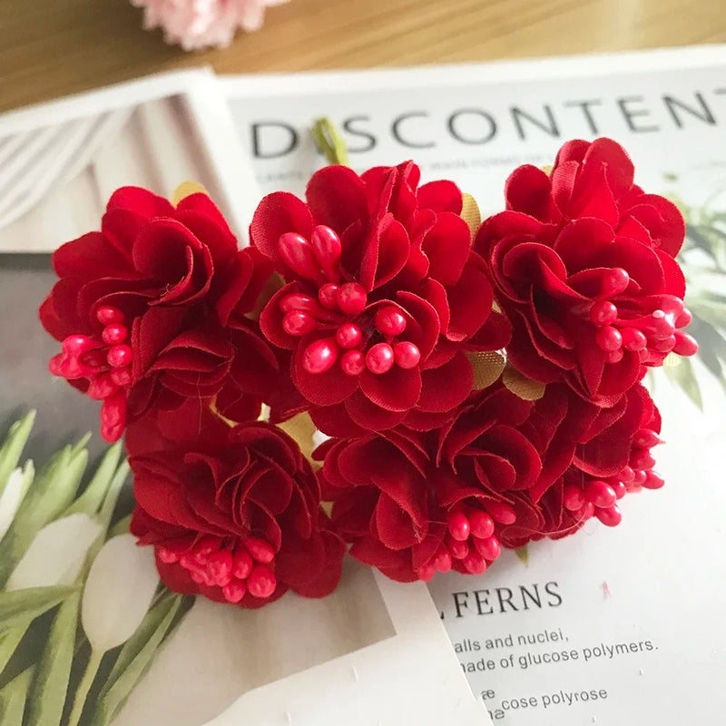 Wildflower Bouquet for DIY Wedding Decor, 4.5" Real-Touch Faux Flowers, Perfect for Home Decor, Wedding Bouquets, Gift Packaging