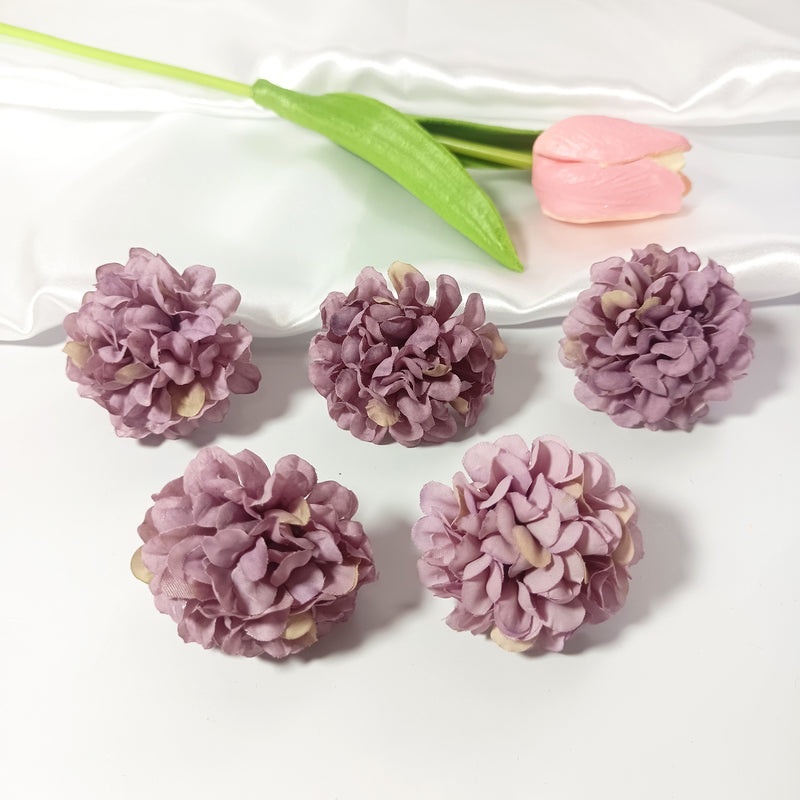 10 Pcs Mini Hydrangea Flower Heads for DIY Crafts, 2-inch Realistic Silk Flowers for Wedding Boutonnieres, Corsages, Home & Gift Decor, Bulk