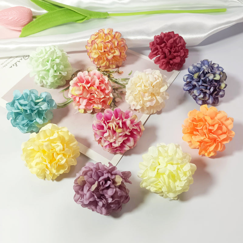 10 Pcs Mini Hydrangea Flower Heads for DIY Crafts, 2-inch Realistic Silk Flowers for Wedding Boutonnieres, Corsages, Home & Gift Decor, Bulk