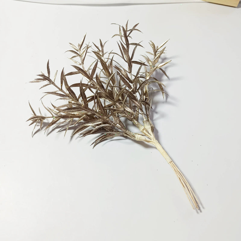 Stardust Gypsophila Spray, 8-Inch Faux Sparkle Grass Stem, Realistic Filler Greenery for DIY Wedding Bouquets, Corsages, Home Decor Accents