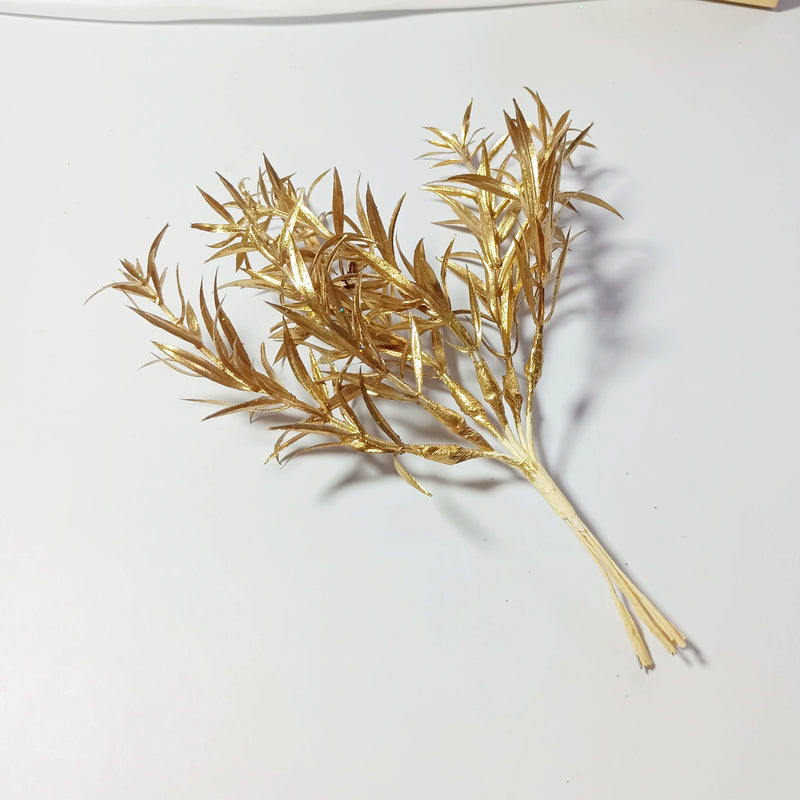 Stardust Gypsophila Spray, 8-Inch Faux Sparkle Grass Stem, Realistic Filler Greenery for DIY Wedding Bouquets, Corsages, Home Decor Accents
