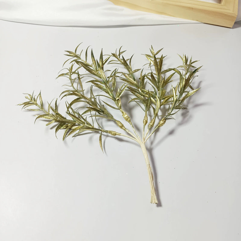 Stardust Gypsophila Spray, 8-Inch Faux Sparkle Grass Stem, Realistic Filler Greenery for DIY Wedding Bouquets, Corsages, Home Decor Accents