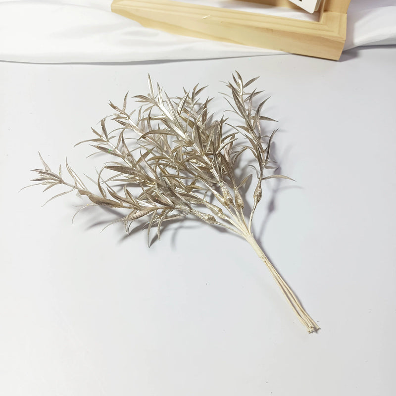 Stardust Gypsophila Spray, 8-Inch Faux Sparkle Grass Stem, Realistic Filler Greenery for DIY Wedding Bouquets, Corsages, Home Decor Accents