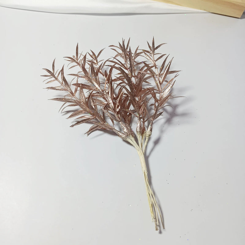 Stardust Gypsophila Spray, 8-Inch Faux Sparkle Grass Stem, Realistic Filler Greenery for DIY Wedding Bouquets, Corsages, Home Decor Accents