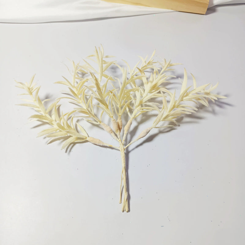Stardust Gypsophila Spray, 8-Inch Faux Sparkle Grass Stem, Realistic Filler Greenery for DIY Wedding Bouquets, Corsages, Home Decor Accents