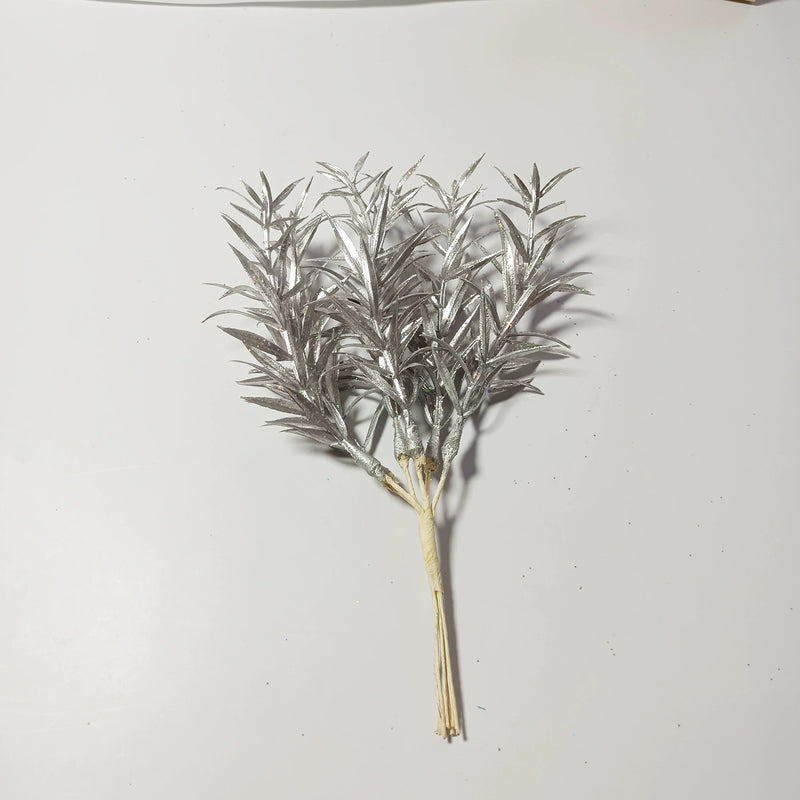 Stardust Gypsophila Spray, 8-Inch Faux Sparkle Grass Stem, Realistic Filler Greenery for DIY Wedding Bouquets, Corsages, Home Decor Accents