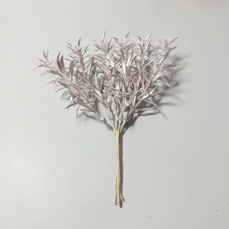 Stardust Gypsophila Spray, 8-Inch Faux Sparkle Grass Stem, Realistic Filler Greenery for DIY Wedding Bouquets, Corsages, Home Decor Accents