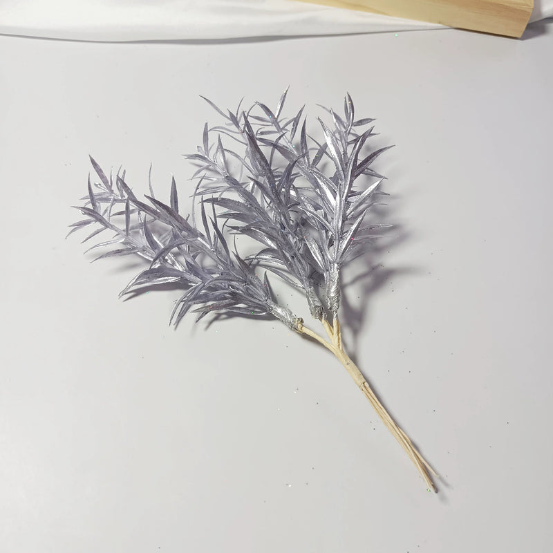 Stardust Gypsophila Spray, 8-Inch Faux Sparkle Grass Stem, Realistic Filler Greenery for DIY Wedding Bouquets, Corsages, Home Decor Accents