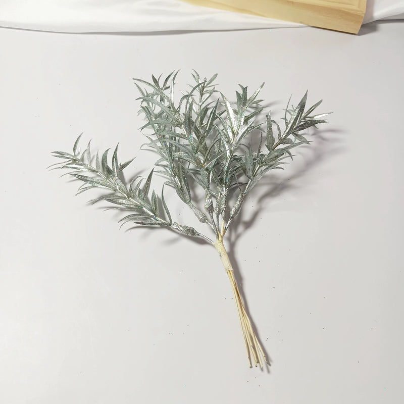 Stardust Gypsophila Spray, 8-Inch Faux Sparkle Grass Stem, Realistic Filler Greenery for DIY Wedding Bouquets, Corsages, Home Decor Accents