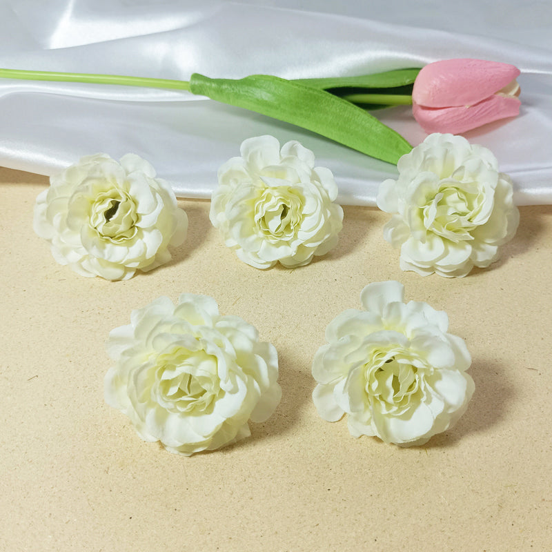10-Pack Lush Hydrangea Heads, 2" Realistic Silk Flowers for DIY Wedding Bouquets, Wreaths & Centerpieces, Bulk Faux Floral Craft Supplies
