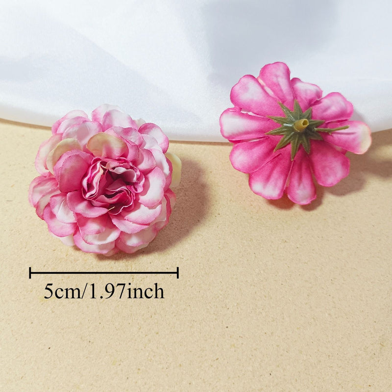 10-Pack Lush Hydrangea Heads, 2" Realistic Silk Flowers for DIY Wedding Bouquets, Wreaths & Centerpieces, Bulk Faux Floral Craft Supplies