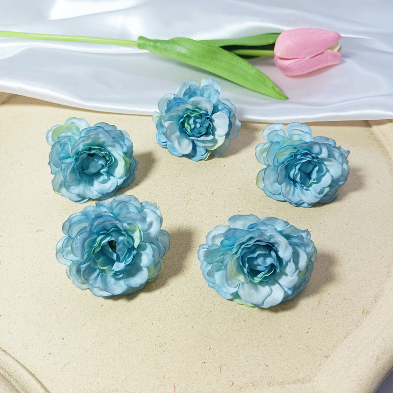 10-Pack Lush Hydrangea Heads, 2" Realistic Silk Flowers for DIY Wedding Bouquets, Wreaths & Centerpieces, Bulk Faux Floral Craft Supplies