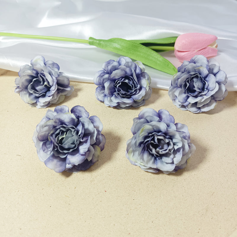 10-Pack Lush Hydrangea Heads, 2" Realistic Silk Flowers for DIY Wedding Bouquets, Wreaths & Centerpieces, Bulk Faux Floral Craft Supplies
