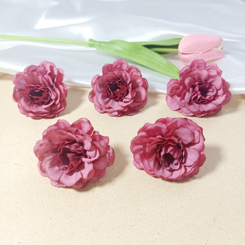 10-Pack Lush Hydrangea Heads, 2" Realistic Silk Flowers for DIY Wedding Bouquets, Wreaths & Centerpieces, Bulk Faux Floral Craft Supplies