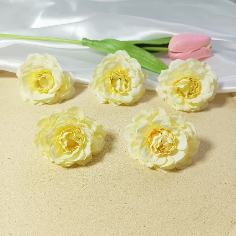 10-Pack Lush Hydrangea Heads, 2" Realistic Silk Flowers for DIY Wedding Bouquets, Wreaths & Centerpieces, Bulk Faux Floral Craft Supplies