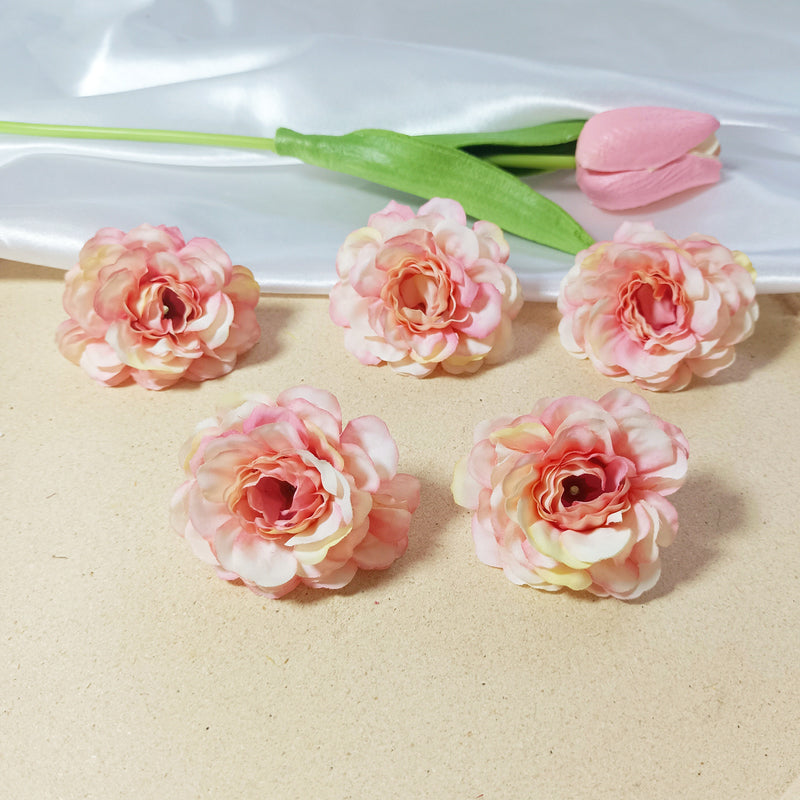 10-Pack Lush Hydrangea Heads, 2" Realistic Silk Flowers for DIY Wedding Bouquets, Wreaths & Centerpieces, Bulk Faux Floral Craft Supplies