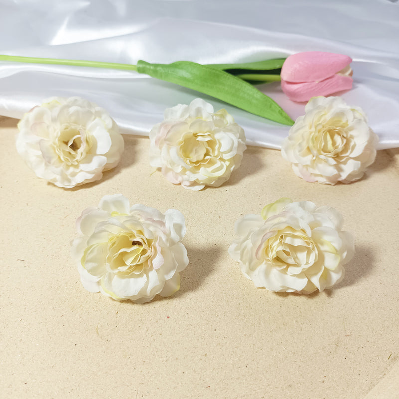 10-Pack Lush Hydrangea Heads, 2" Realistic Silk Flowers for DIY Wedding Bouquets, Wreaths & Centerpieces, Bulk Faux Floral Craft Supplies