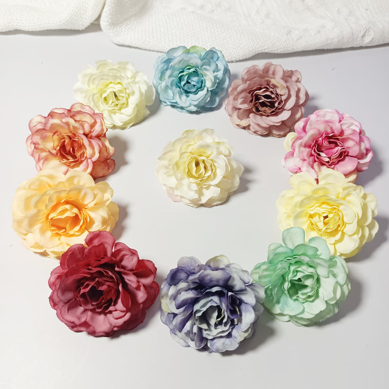 10-Pack Lush Hydrangea Heads, 2" Realistic Silk Flowers for DIY Wedding Bouquets, Wreaths & Centerpieces, Bulk Faux Floral Craft Supplies