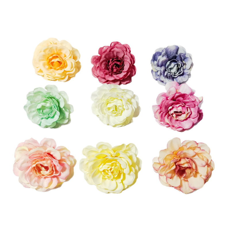 10-Pack Lush Hydrangea Heads, 2" Realistic Silk Flowers for DIY Wedding Bouquets, Wreaths & Centerpieces, Bulk Faux Floral Craft Supplies