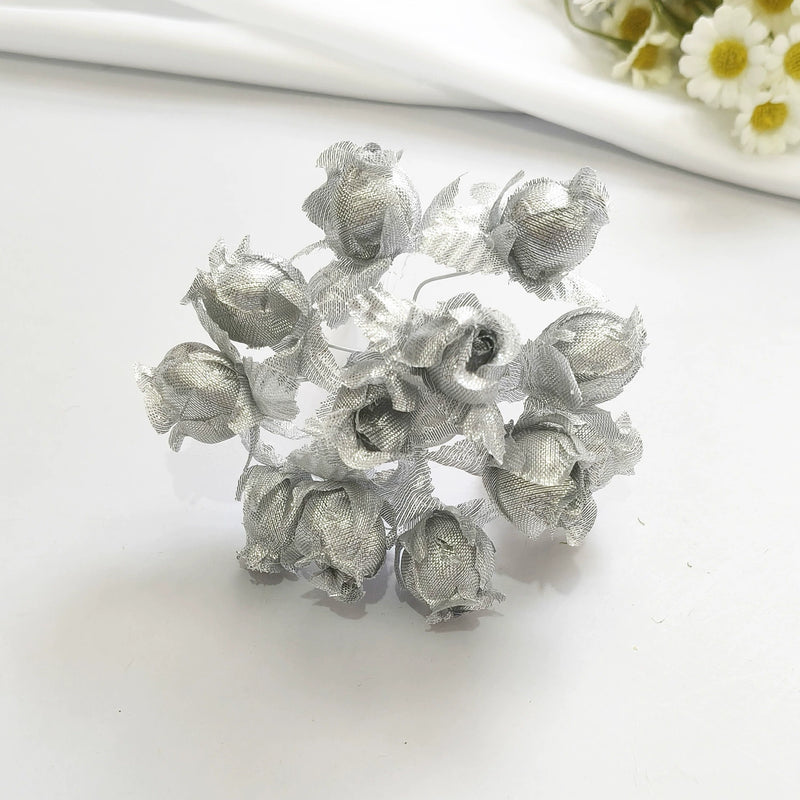 12-Stem Mini Pomegranate Flower Bunch, Delicate 1" Faux Blooms, Realistic Accent Stems for DIY Weddings, Boutonnieres, Home & Gift Decor
