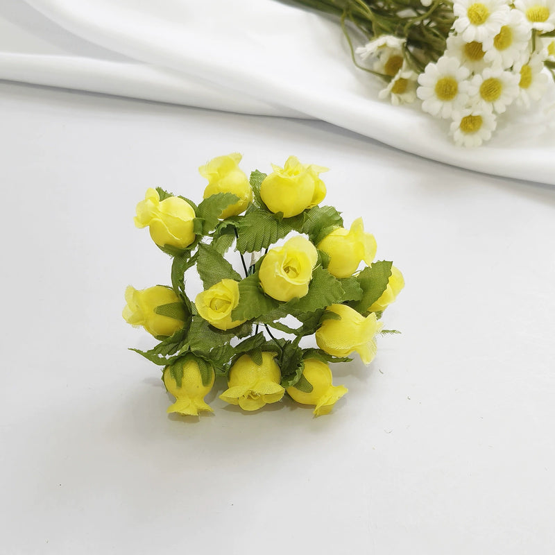 12-Stem Mini Pomegranate Flower Bunch, Delicate 1" Faux Blooms, Realistic Accent Stems for DIY Weddings, Boutonnieres, Home & Gift Decor