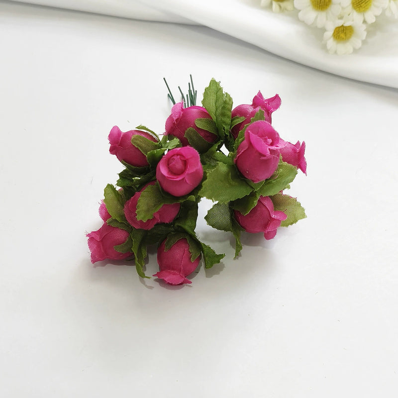 12-Stem Mini Pomegranate Flower Bunch, Delicate 1" Faux Blooms, Realistic Accent Stems for DIY Weddings, Boutonnieres, Home & Gift Decor