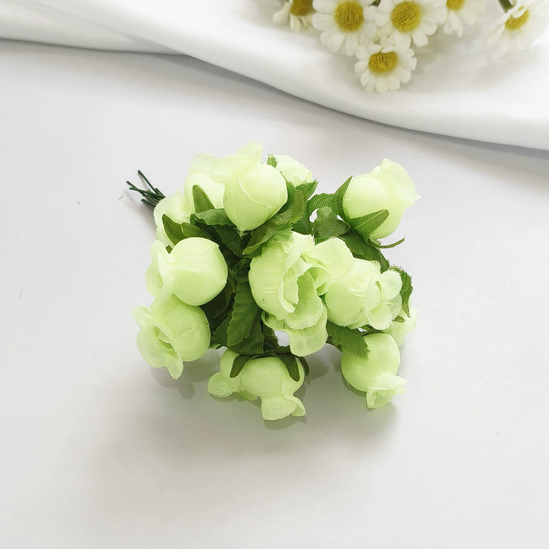12-Stem Mini Pomegranate Flower Bunch, Delicate 1" Faux Blooms, Realistic Accent Stems for DIY Weddings, Boutonnieres, Home & Gift Decor