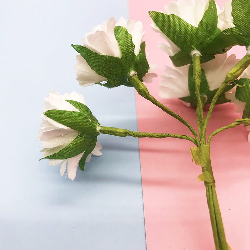 Mini Faux Carnation & Peony Bouquet, 4-Inch Realistic Flower Bunch for DIY Wedding Corsages, Boutonnieres, Wreaths & Craft Projects
