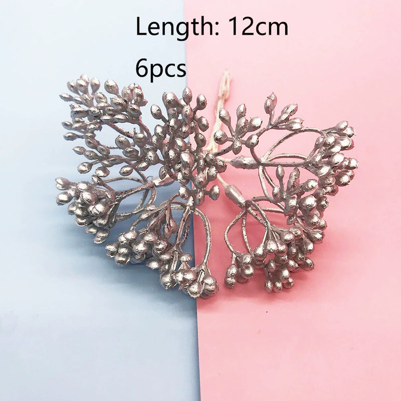 Faux Floral Crafting Pick, 4-Inch Realistic Mini Stem, DIY Supplies for Wedding Boutonnieres, Corsages, Wreaths & Gift Decor