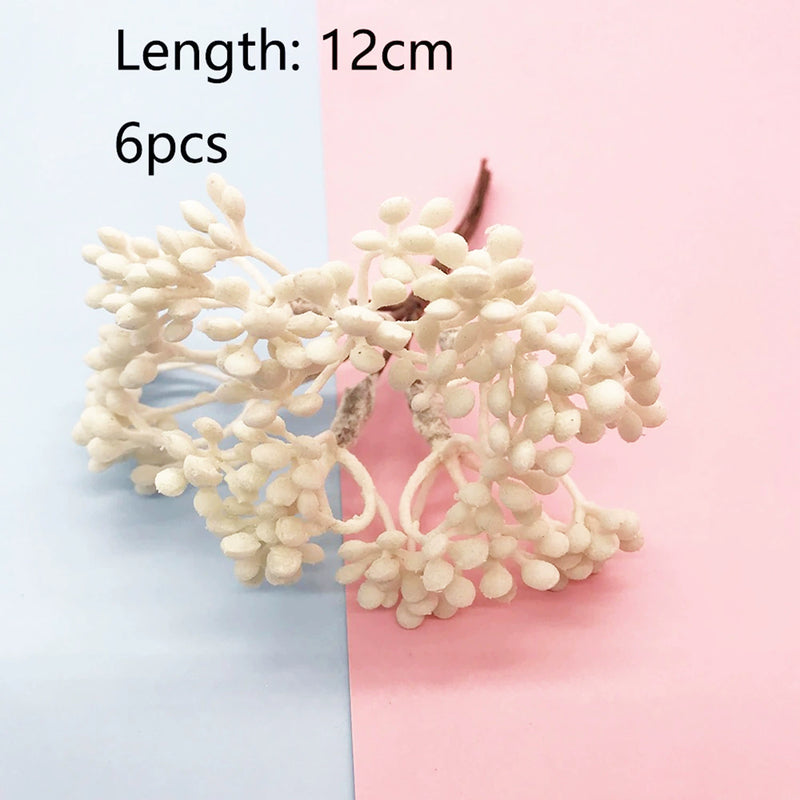 Faux Floral Crafting Pick, 4-Inch Realistic Mini Stem, DIY Supplies for Wedding Boutonnieres, Corsages, Wreaths & Gift Decor