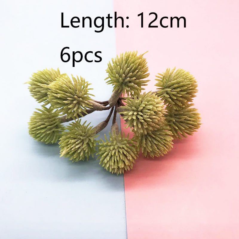 Faux Greenery Pick, 6" or 8" Realistic Plant Stem, Artificial Leaf Bunch for DIY Wedding Decor, Boutonnieres, Wreaths, Home Accents