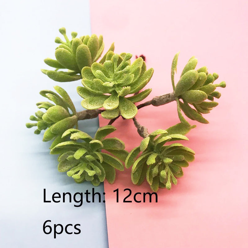 Faux Greenery Pick, 6" or 8" Realistic Plant Stem, Artificial Leaf Bunch for DIY Wedding Decor, Boutonnieres, Wreaths, Home Accents
