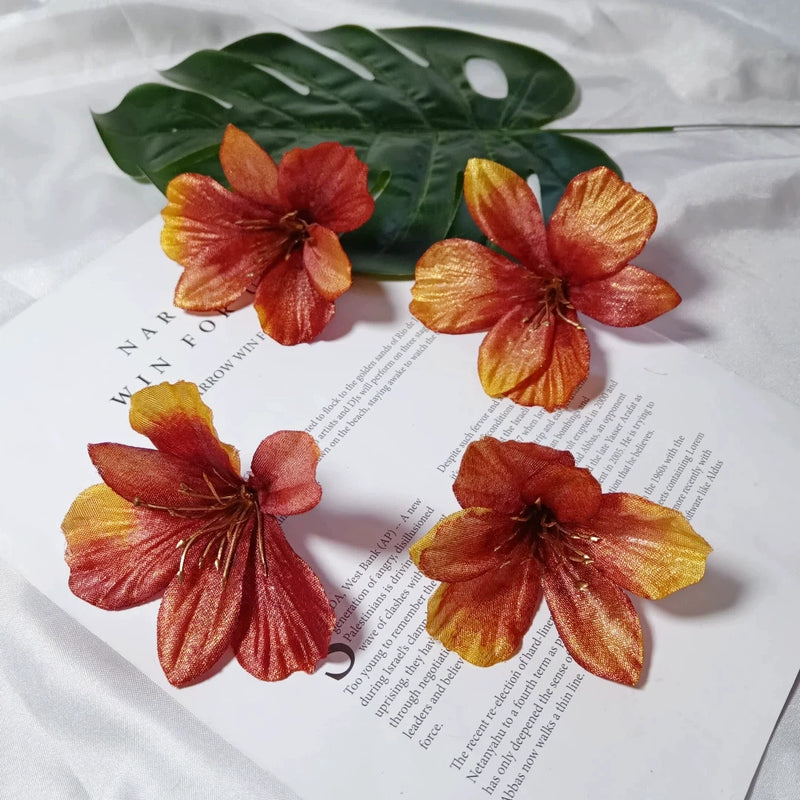3" Faux Lily Flower Heads, Lifelike Silk Lilies for DIY Wedding Decor, Boutonnieres, Corsages, Wreaths & Home Crafting, Bulk