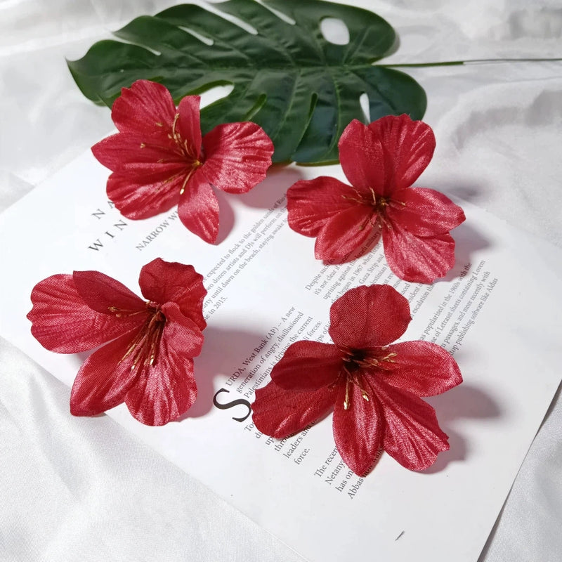 3" Faux Lily Flower Heads, Lifelike Silk Lilies for DIY Wedding Decor, Boutonnieres, Corsages, Wreaths & Home Crafting, Bulk