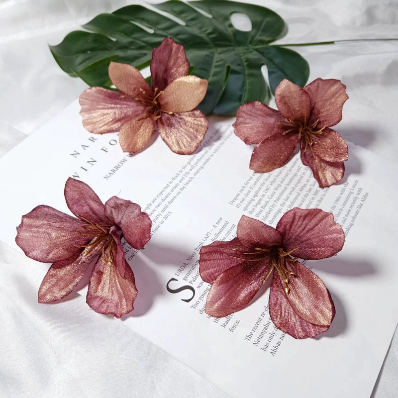 3" Faux Lily Flower Heads, Lifelike Silk Lilies for DIY Wedding Decor, Boutonnieres, Corsages, Wreaths & Home Crafting, Bulk