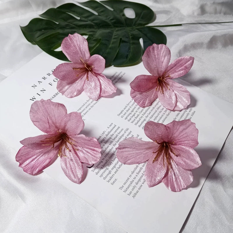 3" Faux Lily Flower Heads, Lifelike Silk Lilies for DIY Wedding Decor, Boutonnieres, Corsages, Wreaths & Home Crafting, Bulk