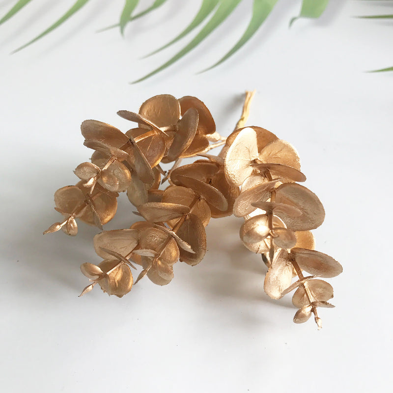 Mini Faux Money Plant Leaves, 5.5" Real-Touch White Eucalyptus Decor, Perfect for Weddings, DIY Bouquets, Home Accents