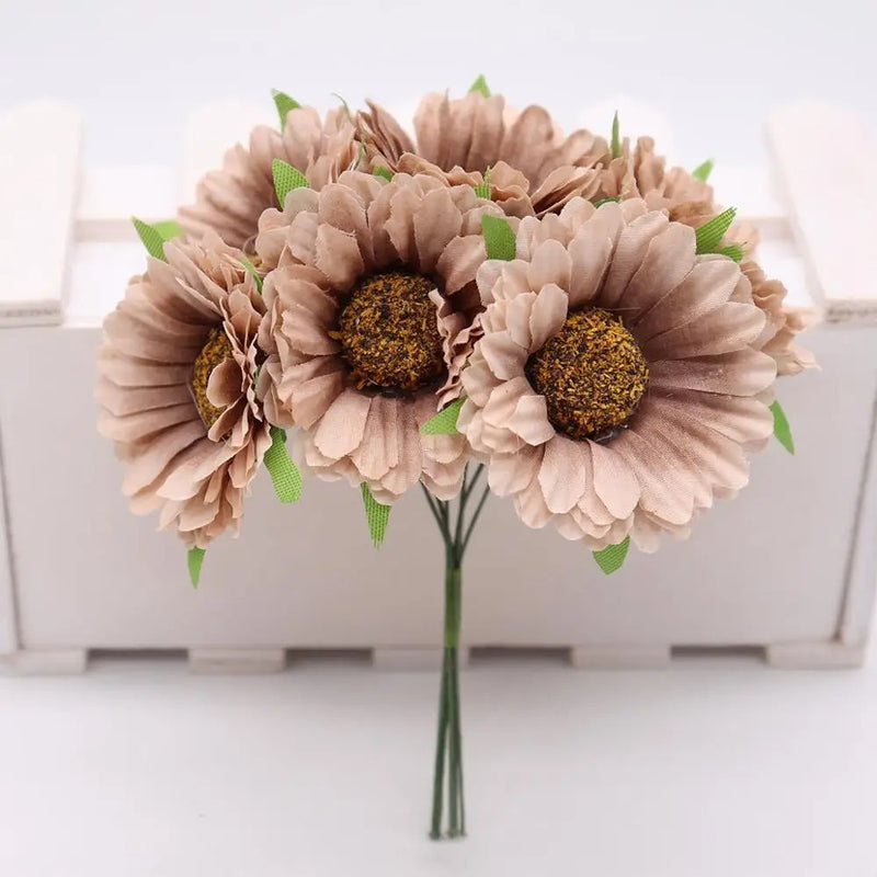 Chrysanthemum Floral Wreath Materials, 4.5" Real-Touch Artificial Flowers, Perfect for Wedding Decor, Home Styling, DIY Craft Projects