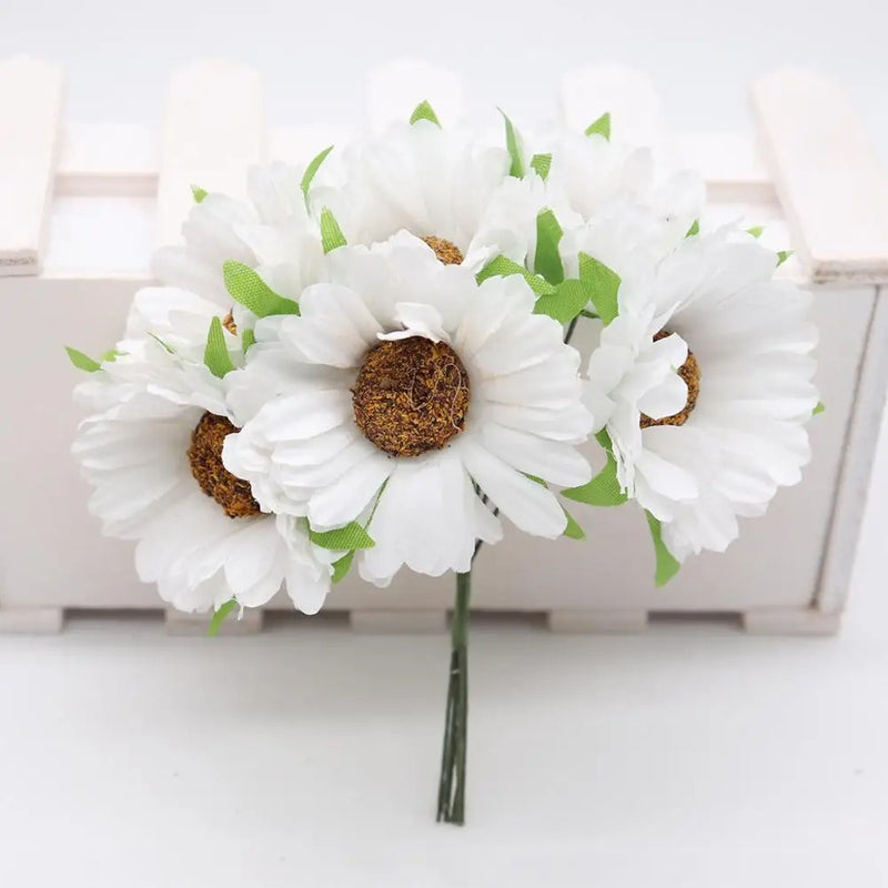 Chrysanthemum Floral Wreath Materials, 4.5" Real-Touch Artificial Flowers, Perfect for Wedding Decor, Home Styling, DIY Craft Projects