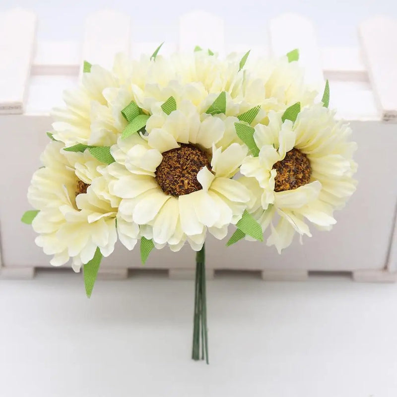 Chrysanthemum Floral Wreath Materials, 4.5" Real-Touch Artificial Flowers, Perfect for Wedding Decor, Home Styling, DIY Craft Projects