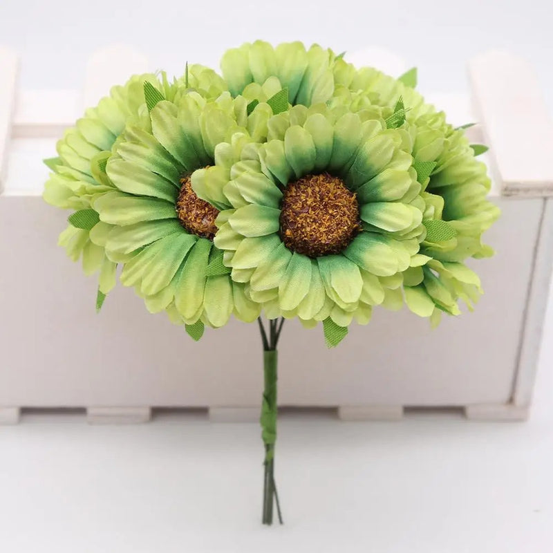 Chrysanthemum Floral Wreath Materials, 4.5" Real-Touch Artificial Flowers, Perfect for Wedding Decor, Home Styling, DIY Craft Projects