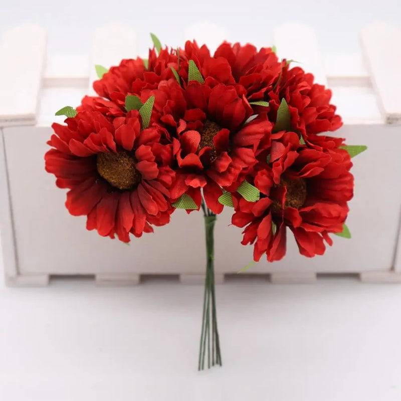 Chrysanthemum Floral Wreath Materials, 4.5" Real-Touch Artificial Flowers, Perfect for Wedding Decor, Home Styling, DIY Craft Projects
