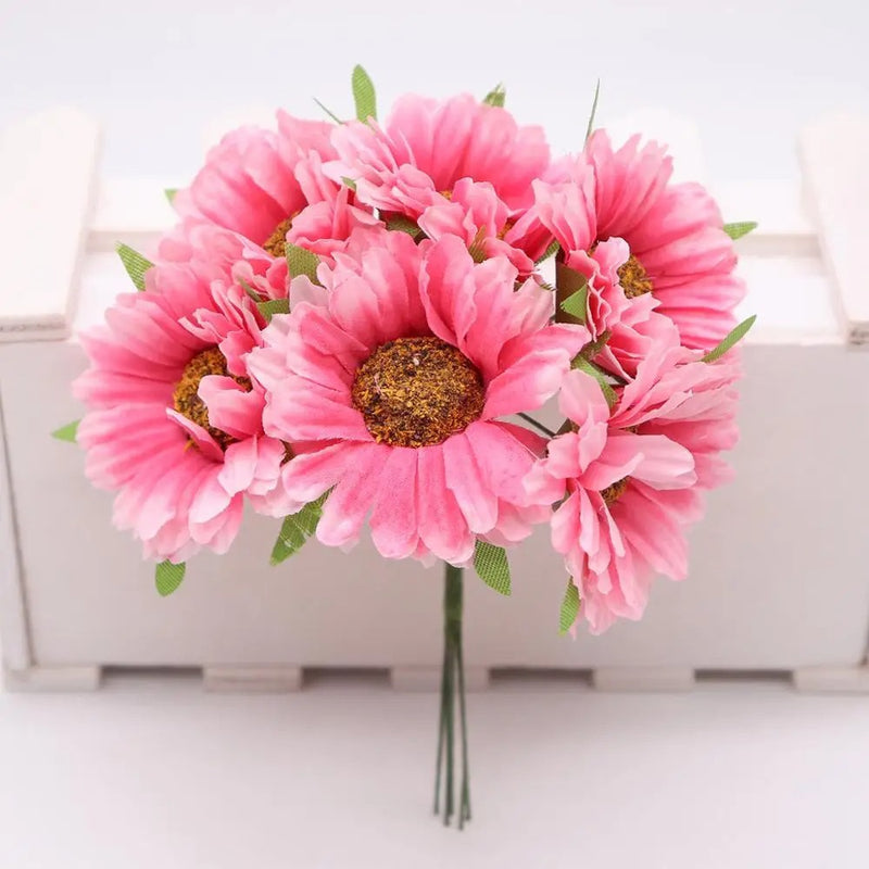 Chrysanthemum Floral Wreath Materials, 4.5" Real-Touch Artificial Flowers, Perfect for Wedding Decor, Home Styling, DIY Craft Projects