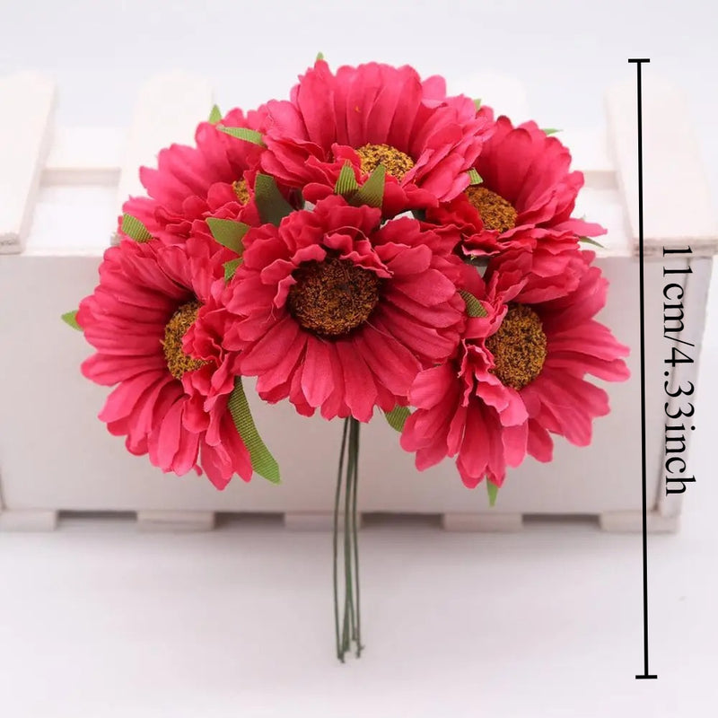 Chrysanthemum Floral Wreath Materials, 4.5" Real-Touch Artificial Flowers, Perfect for Wedding Decor, Home Styling, DIY Craft Projects