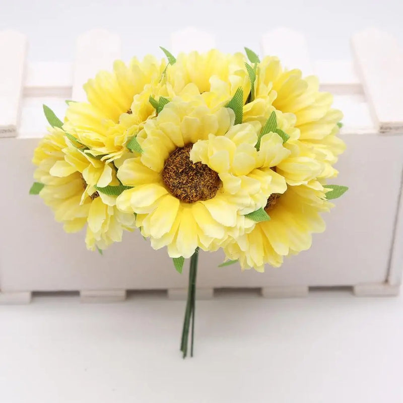 Chrysanthemum Floral Wreath Materials, 4.5" Real-Touch Artificial Flowers, Perfect for Wedding Decor, Home Styling, DIY Craft Projects