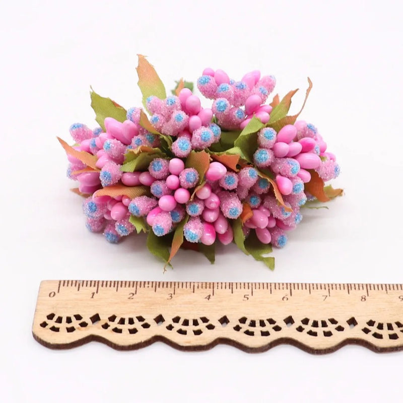 Frosted Baby's Breath Picks, 10-Stem Mini Gypsophila Bunch, Realistic Faux Filler Flowers for DIY Wedding Decor, Corsages, Crafts